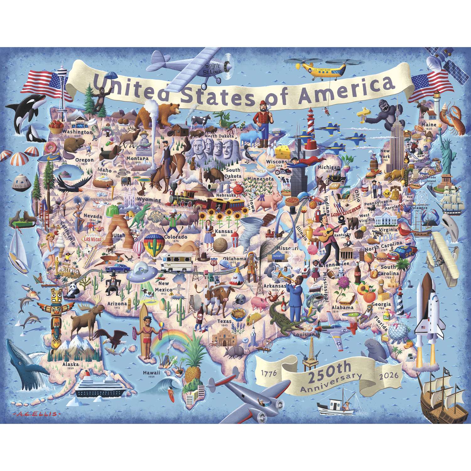 Celebrating America’s 250th: Boardwalk Puzzles Honors the Semiquincentennial with "America the Beautiful"