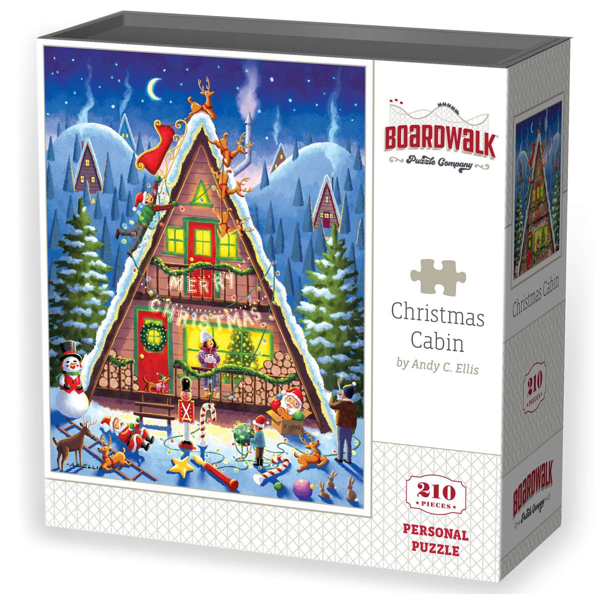 Christmas Cabin | 210 Piece Personal Puzzle