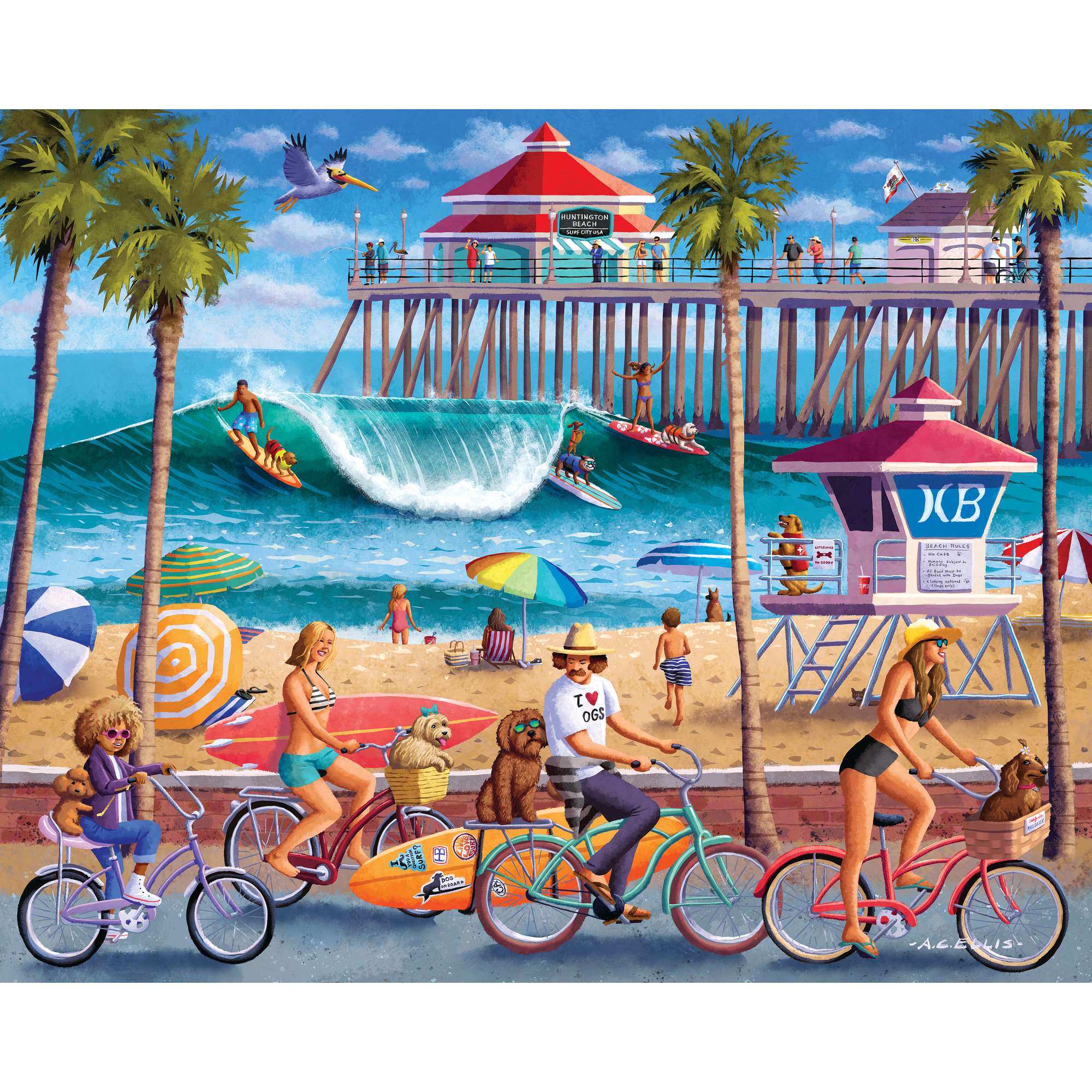 Dog Surfing | 500 Piece