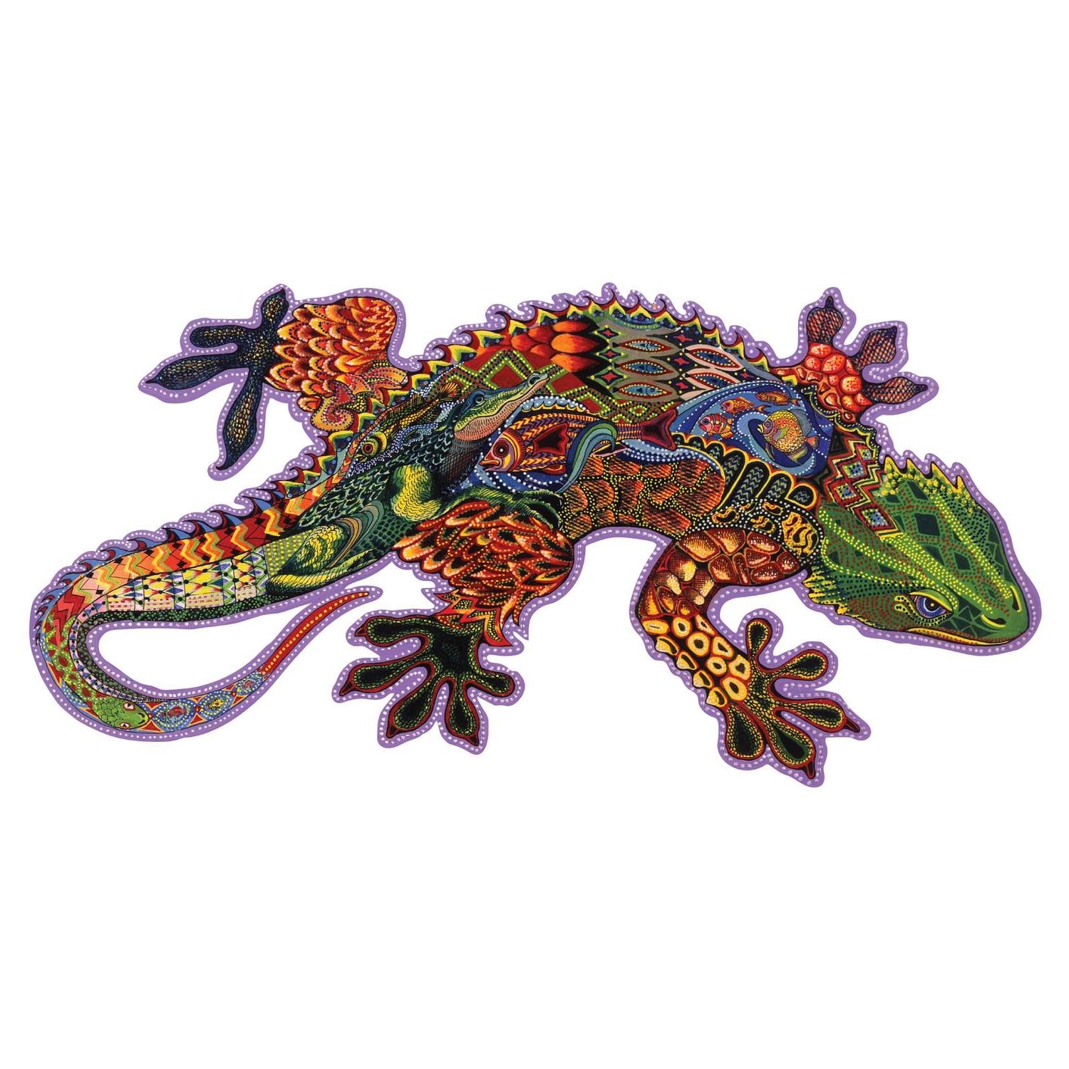 Gecko | Luxury Wood Puzzle - Jumbo Size
