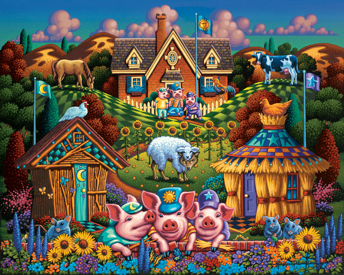 Three Little Pigs Fine Art