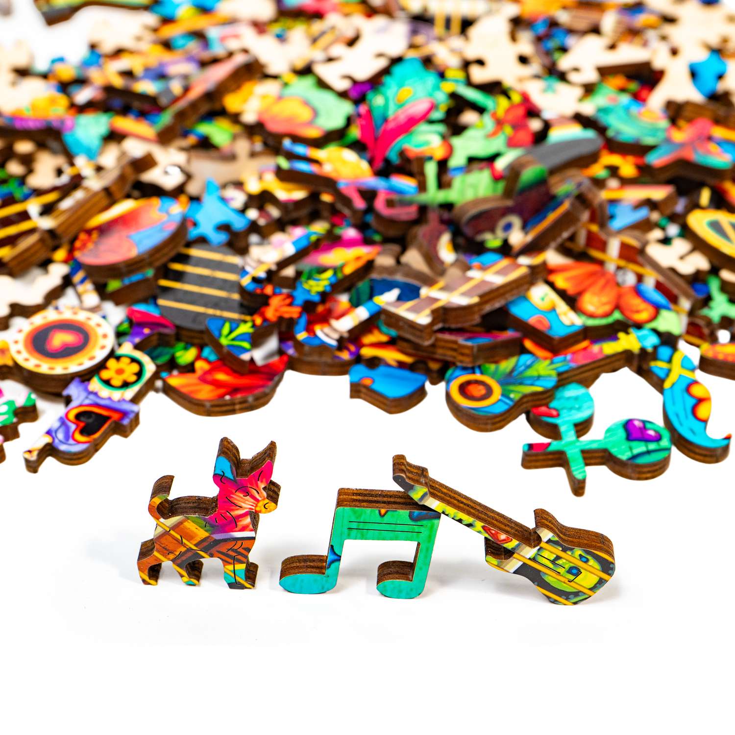 Guitar Calavera | Luxury Wood Puzzle - Large Size