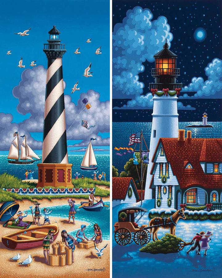 Lighthouses North - Mini Puzzle - 250 Piece