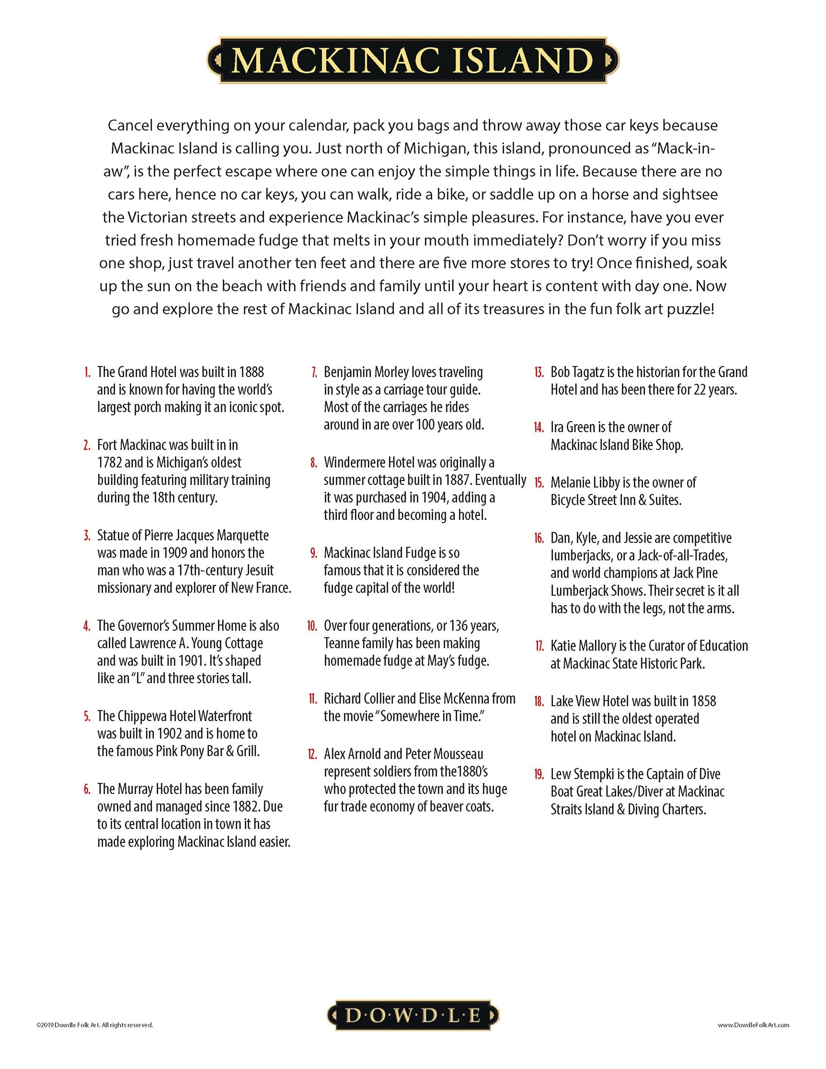 Mackinac Island - Mini Puzzle - 250 Piece