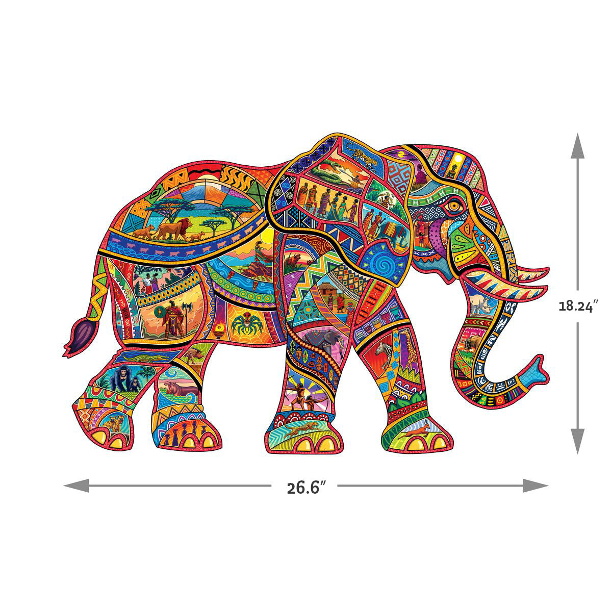 African Elephant | Luxury Wood Puzzle - Jumbo Size