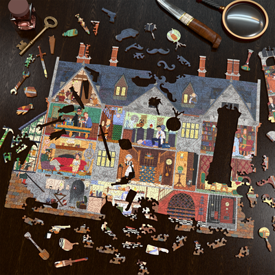Murder at Blackhorn Manor | Luxury Wood Puzzle - Jumbo Size
