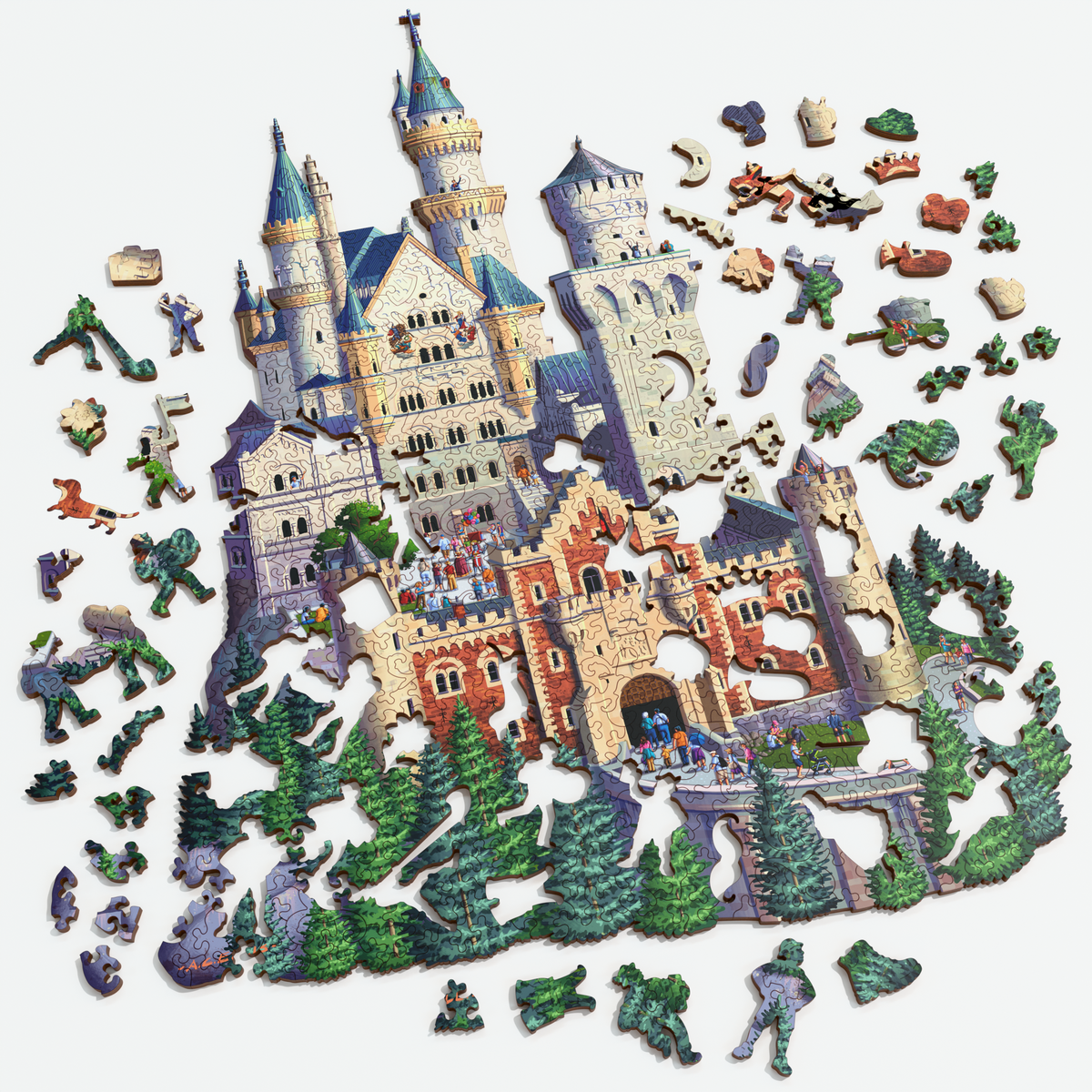 Neuschwanstein Castle | Luxury Wood Puzzle - Jumbo Size