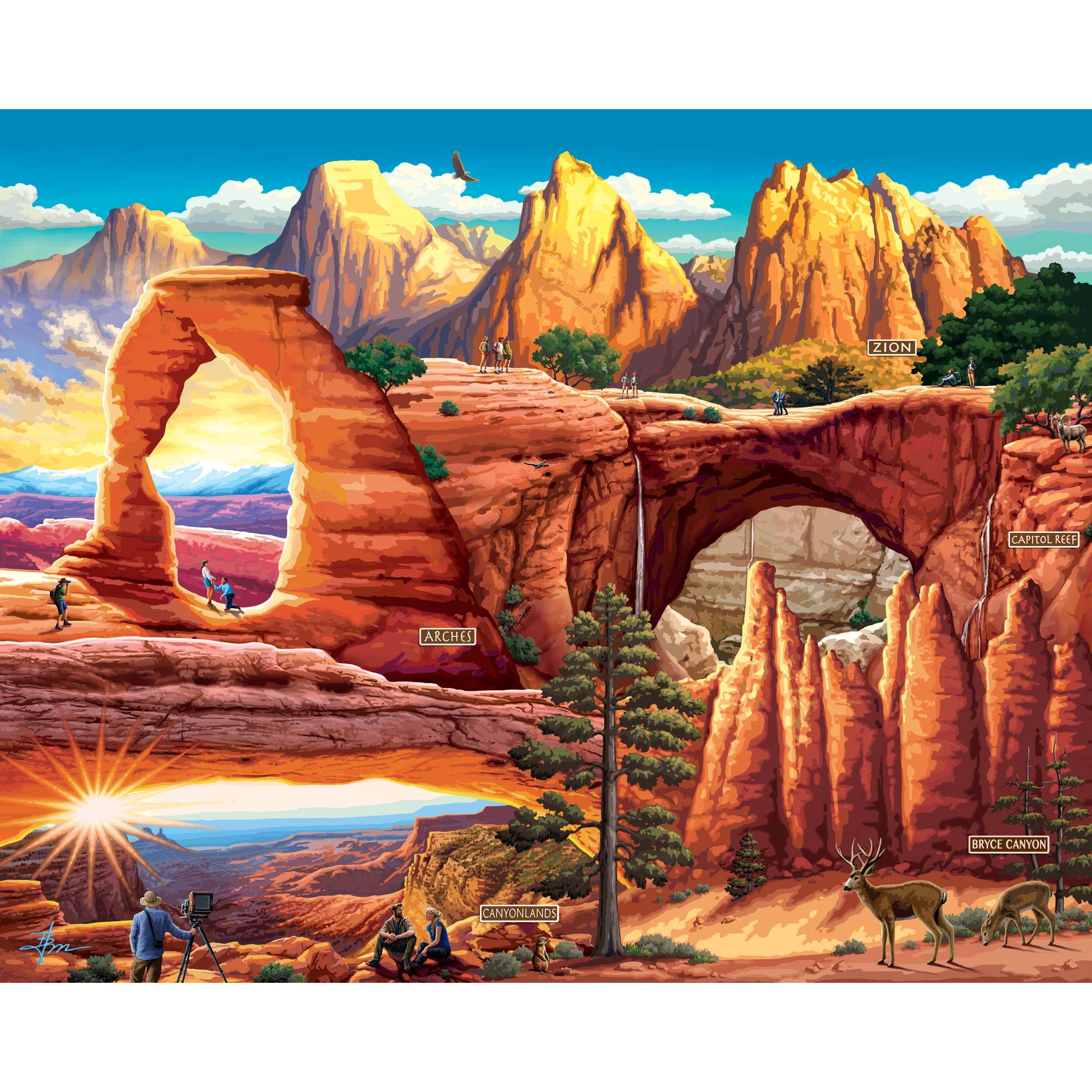 Utah's 5 National Parks | 500 Piece