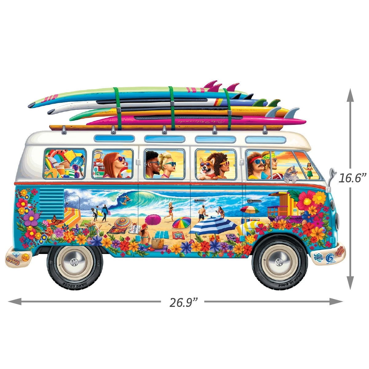 Goin' Surfin' | Luxury Wood Puzzle - Jumbo Size
