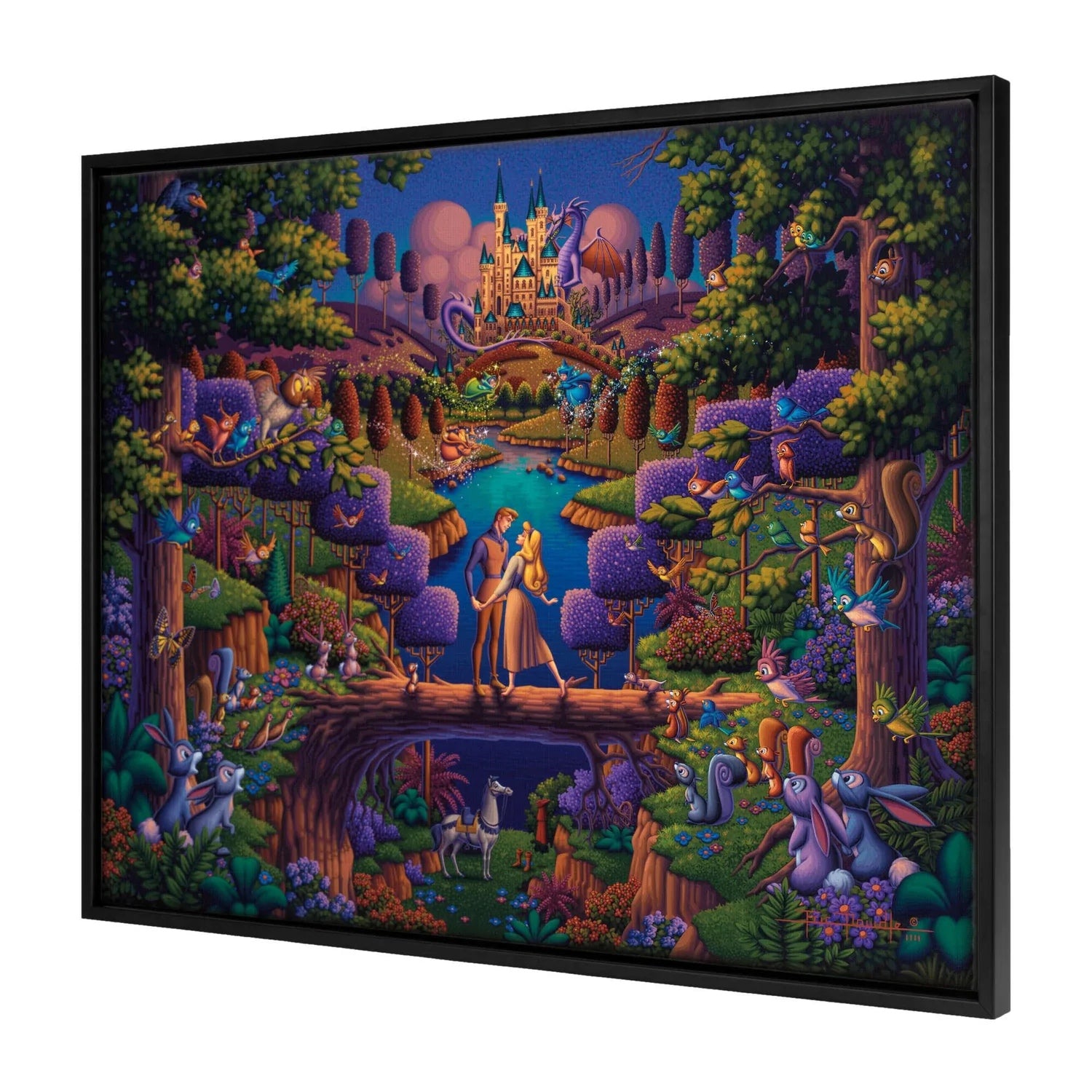 Sleeping Beauty - The Power of Love – 30" x 37" Canvas Wall Murals (Onyx Black Frame)
