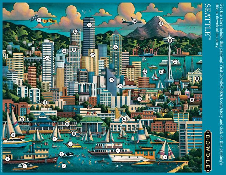 Seattle - Mini Puzzle - 250 Piece