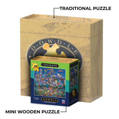 I Love Seattle - Mini Puzzle - 250 Piece