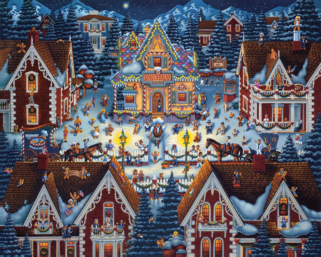 Gingerbread House - Wooden Puzzle