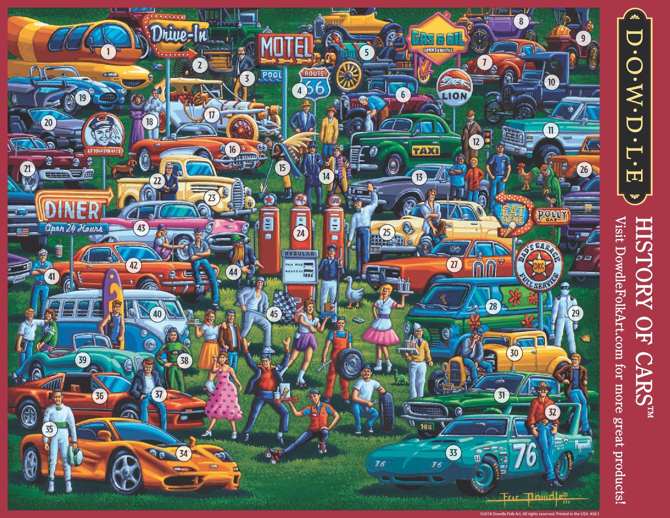 History of Cars - Mini Puzzle - 250 Piece
