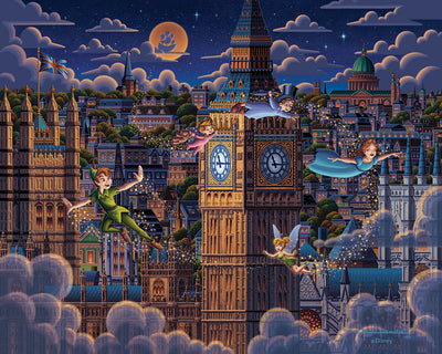 Peter Pan Learning to Fly – 11" x 14" Gallery Wrapped Canvas